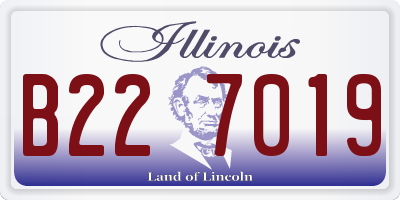 IL license plate B227019
