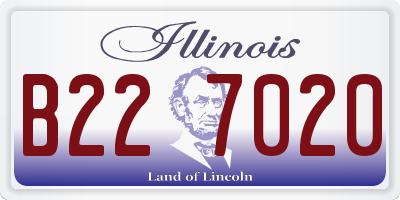 IL license plate B227020