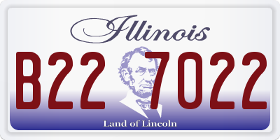 IL license plate B227022