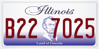 IL license plate B227025