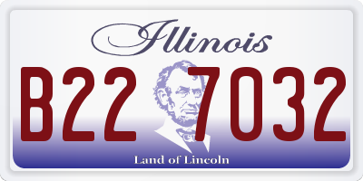 IL license plate B227032