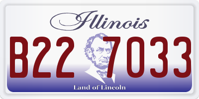 IL license plate B227033