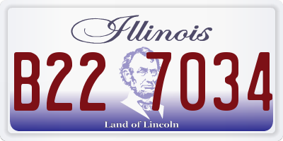IL license plate B227034