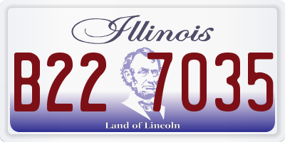 IL license plate B227035