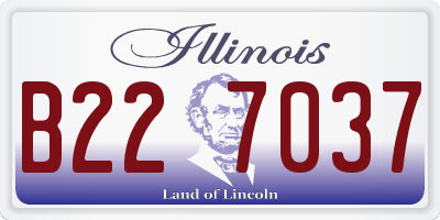 IL license plate B227037