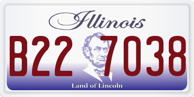 IL license plate B227038