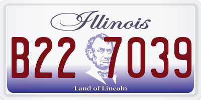 IL license plate B227039