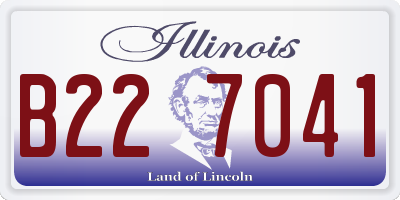 IL license plate B227041