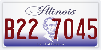 IL license plate B227045