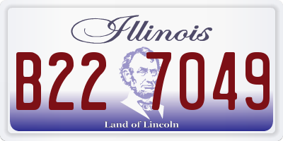 IL license plate B227049