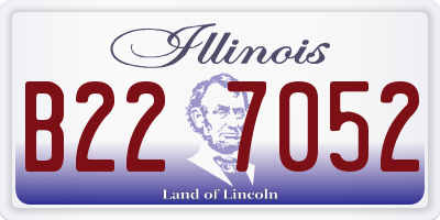 IL license plate B227052