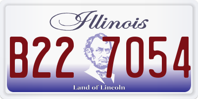 IL license plate B227054