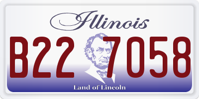 IL license plate B227058