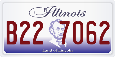 IL license plate B227062