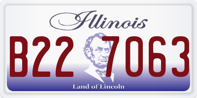 IL license plate B227063