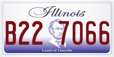 IL license plate B227066