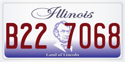 IL license plate B227068