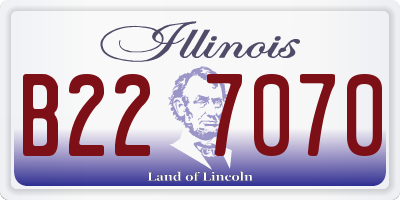 IL license plate B227070