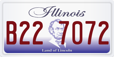 IL license plate B227072
