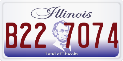 IL license plate B227074