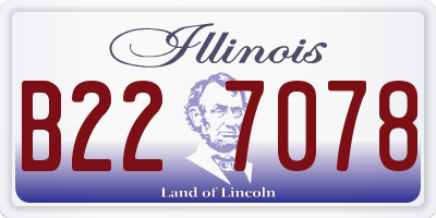 IL license plate B227078