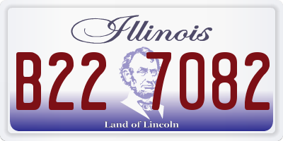 IL license plate B227082