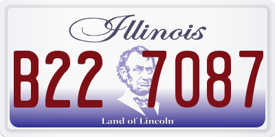 IL license plate B227087