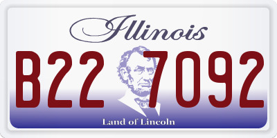 IL license plate B227092