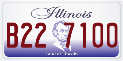 IL license plate B227100
