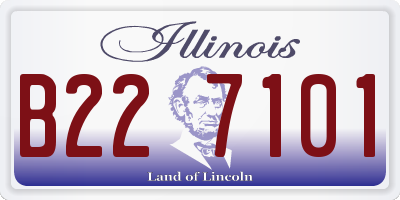 IL license plate B227101