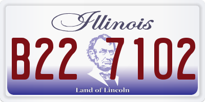 IL license plate B227102