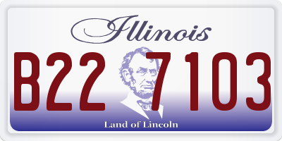 IL license plate B227103