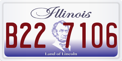 IL license plate B227106