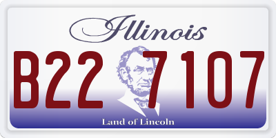 IL license plate B227107
