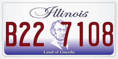 IL license plate B227108