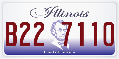 IL license plate B227110