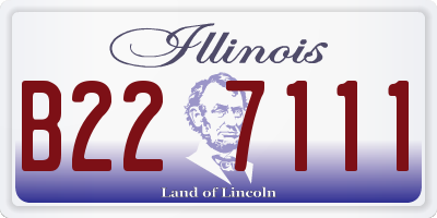 IL license plate B227111