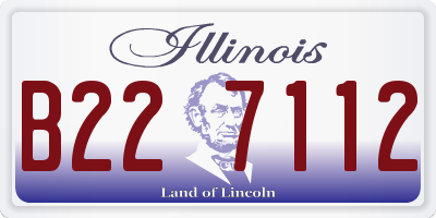IL license plate B227112