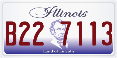 IL license plate B227113