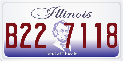 IL license plate B227118