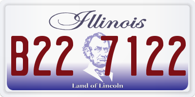 IL license plate B227122