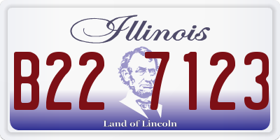 IL license plate B227123