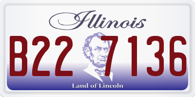 IL license plate B227136