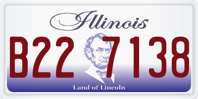 IL license plate B227138