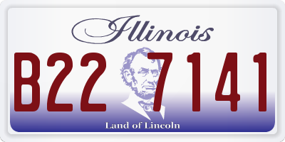 IL license plate B227141