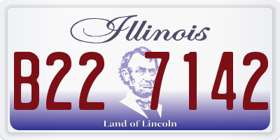 IL license plate B227142
