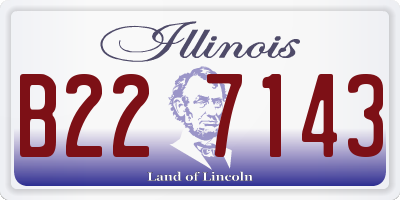 IL license plate B227143