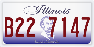 IL license plate B227147
