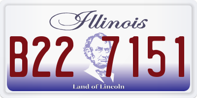 IL license plate B227151