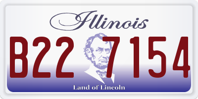 IL license plate B227154